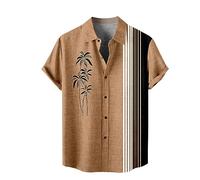 Hawaii Hemd Männer, Sommer Hemd Kurzarm Herren 70er Jahre Strand Festival Hawaii Outfit Lustig Hemden Mit Druck Sommerhemd Leicht Kurzarmhemd Modern Fit Hawaiihemd Casual Basic Trachtenhemd
