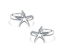 Hawaii Ocean Sea Life Tropical Beach Vacation Nautical Starfish Ear Cuff Set Ohrringe Für Frauen Teens .925 Sterling Silber