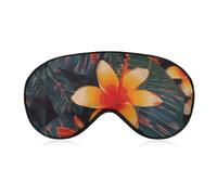 Hawaii Schlafmaske mit tropischen Blumen, weich, bequeme Augenmaske mit verstellbarem Riemen, Lidschatten, für Männer und Frauen, Arbeit, Reisen