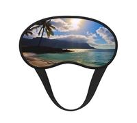 Hawaii Strand-Schlafmaske für Seitenschläfer, lichtblockierende Nachtmasken zum Schlafen, Augenmaske für Damen und Herren, Augenabdeckung, weicher, bequemer Augenschatten für Reisen, Nickerchen