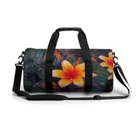 Hawaii Turnbeutel mit tropischen Blumen, für Damen und Herren, wasserabweisend, Reisetasche, leicht, für Reisen, Sport, weiß, 45 cm/22,9 cm/22,9 cm/22,9 cm, weiß, 17.7in/9in/9in