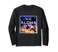 Hawaiian Island Sunset - Aloha Nr. 50 Palm Tree Paradise Langarmshirt