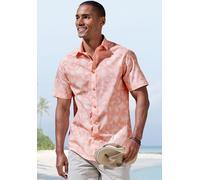 Hawaiihemd BEACHTIME "Regular fit", Herren, Gr. XXL (45/46), N-Gr, orange (koralle, bedruckt), Web, Obermaterial: 100% Baumwolle, gemustert, regular fit, ohne Ausschnitt, abgesteppte Kante, Hemden Haw