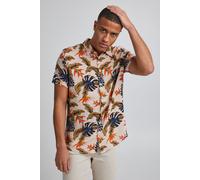 Hawaiihemd BLEND "BHGawai", Herren, Gr. M, US-Größen, rosa (rose smoke), 100% Viskose, geblümt, regular fit hüftlang, ohne Ausschnitt, eingesetzt, Hemden Hawaiihemd, Stilvolles Hemd mit kurzen Ärmeln 