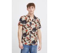 Hawaiihemd BLEND "BHGawai", Herren, Gr. XL, US-Größen, lemon icing, 100% Viskose, geblümt, regular fit hüftlang, ohne Ausschnitt, eingesetzt, Hemden Hawaiihemd, Stilvolles Hemd mit kurzen Ärmeln (9167