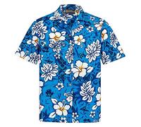 Hawaiihemdshop Hawaii Hemd | Männer | Baumwolle | Größe S - 8XL | Kurzarm | Hawaiihemden | Blüten | Blumen | Retro | Klassisch | Hibiskus | Aloha | Kokosnuss-Knöpfe | Hawaiihemd Herren