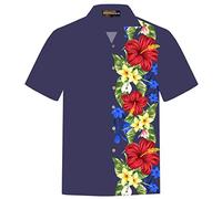 Hawaiihemdshop Hawaii Hemd | Männer | Baumwolle | Größe S - 8XL | Kurzarm | Hawaiihemden | Blüten | Blumen | Retro | Klassisch | Hibiskus | Aloha | Kokosnuss-Knöpfe | Hawaiihemd Herren