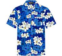 Hawaiihemdshop Hawaii Hemd | Männer | Baumwolle | Größe S - 8XL | Kurzarm | Hawaiihemden | Blüten | Blumen | Retro | Klassisch | Hibiskus | Aloha | Kokosnuss-Knöpfe | Hawaiihemd Herren
