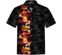 Hawaiihemdshop Hawaii Hemd | Männer | Baumwolle | Größe S - 8XL | Kurzarm | Hawaiihemden | Strand | Beach | Palmen | Meer | Aloha | Kokosnuss-Knöpfe | Hawaiihemd Herren
