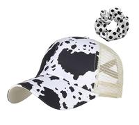 HAWILL Baseball Cap Damen Basecap Sommer Kappe Baseballkappe Vintage Mützen Sonnenschutz Stylische Leopard Print Baseballmütze Damen für Sommer Sport (DE/NL/SE/PL, Numerisch, 56, 62, Milchkuh)