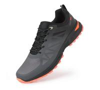 Hawkwell Herren-Trail-Laufschuhe in großen Größen und Übergrößen, Wander-Sneakers für Männer, lässige Workout-Schuhe, EU-Größe 47 48 49 50 51 52 53, Grauorange PU, EU50