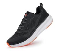 Hawkwell Plus Herren Sportschuhe in Übergröße mit breiter Zehenbox, Trendige Sneaker für Freizeit, Laufen und Walking, EU-Größen 47 48 49 50 51 52 53, Schwarz/weißer Stoff, EU-Größe 50