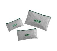 HAY - Candy Mono Wash Bag 3er-Set - 4 - 6 Wochen, Kunststoff - 30x18x3 cm - grey (AE750-E491-AB48) (002) Flat