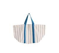 Hay Outdoor Market Picnic Bag Medium Beige with blue stripe