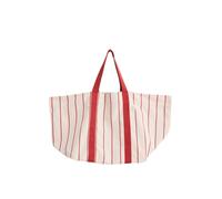 Hay Outdoor Market Picnic Bag Medium Beige with red stripe