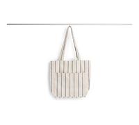 HAY - Outdoor Market Tote Bag Medium, Beige With Blue Stripe - Blau