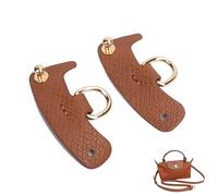 Hayaww 2 Stück Schultergurtadapter Tasche Strap Zubehör Kragen Schnallen Adaptern-Schulterriemen aus Leder für Minitaschen Mini Bag Straps Schultergurt für Longchamp Tasche Damen (B)