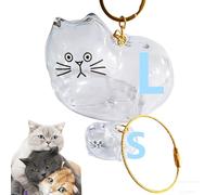 Hayaww Aufbewahrungsbox für Tierhaare aus Acryl mit Seil Aufbewahrungsflasche für Katzenhaar Katze Erinnerungsglas Katzenhaar SchlüSselanhäNger Cat Hair Keychain Tierhaar-Kollektion (B)