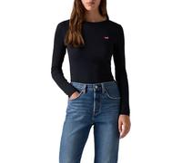 Langarmshirt LEVI'S "HAYES LS TEE", Damen, Gr. M (38), anthrazit night, Single Jersey, Obermaterial: 96% Baumwolle, 4% Elasthan, unifarben, körpernah hüftbedeckend, Rundhals, Shirts Langarmshirt, in R