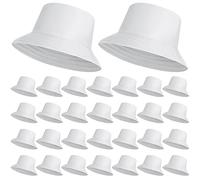 Haysandy 30 Stück solider Fischerhut, Großpackbar, Angelhut, Reise, Fischerhut, Strand, Angeln, Kappe für Damen, Herren, Mädchen