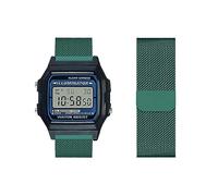HAZARA Armband Kompatibel für Casio F-91W|F-91WG, Metall Mesh Gewebte Edelstahl Solo Loop Ersatzarmband, 20mm, Silber, Modern, Unisex, Alltag, Mesh, Casual, Schnalle, Edelstahl, Uhrenarmband