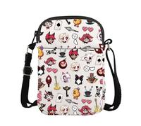 Hazbin Cartoon-Charaktere Merch Alastor Lover Crossbody Geldbörsen Tasche Anime Liebhaber Geschenk Hazbin Dämon Fans Messenger Bag