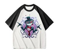 Hazbin Hotel Anime T Shirt Alastor/Angel Dust/Vaggie/Charlie Morningstar Anime Sommer Kurzarm T-Shirt Casual Tops Manga Geschenke