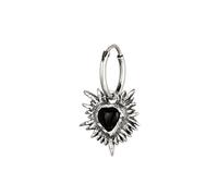 Haze & Glory Creole Herz Onyx Schwarz 925 Sterling Silber silberfarben Herren