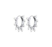 Haze & Glory Creolen Süßwasserperlen - Sun of Pearls 925 Silber silberfarben Damen