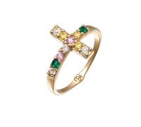 Haze & Glory Edelstein Kreuz - Vivid 375er Gelbgold 58 Damen