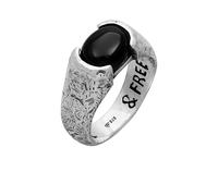 Haze & Glory Liberty - Schwarzer Onyx 925 Silber 60 Herren