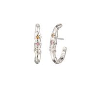 Haze & Glory Ohrstecker Citrin Synthetische Turmalin Gelb 925 Sterling Silber silberfarben Damen
