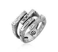 Haze & Glory Siegelring - Quadro 925 Silber 64 Herren