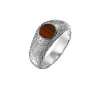 Haze & Glory Siegelring Brauner Jaspis 925er Silberring 62 Herren