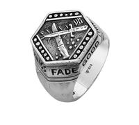 Haze & Glory Siegelring - Knife 925 Silber 62 Herren