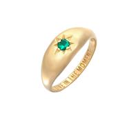 Haze & Glory Siegelring Smaragd - Moment 375 Gelbgold 52 Damen