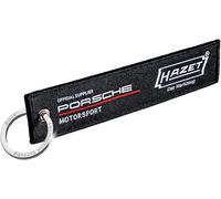 Hazet 1868-46 Schlüsselanhänger x Porsche Motorsport Design hochwertig verarbeitet mit beidseitiger Stickerei verchromtem Doppelring 130 x 30 mm