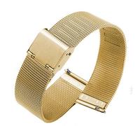 HBGRVCKS 12-22mm Universal Armband Quick Release Uhr Band Mesh Edelstahl Strap Handgelenk Gürtel Armband(Golden,12mm)