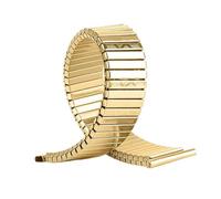 HBGRVCKS Elastisches Uhrenarmband aus Edelstahl, 12 mm, 14 mm, 16 mm, 18 mm, 20 mm, einziehbares Uhrenarmband aus Metall, Unisex-Uhrenarmband, Ersatzarmband, Uhrenzubehör(Gold,12mm)