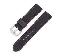 HBGRVCKS Gummi-Uhrenarmband mit Schnellverschluss, 18 mm, 20 mm, 22 mm, universelles Silikonarmband(Black 3,16mm)