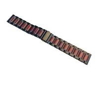 HBGRVCKS Schnellverschluss-Edelstahl-Holz-Uhrenarmband, 22 mm, Unisex-Uhrenarmband, Ersatzarmband for traditionelles oder intelligentes Uhrenarmband, Sandelholzarmband(Black)
