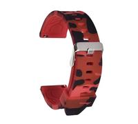 HBGRVCKS Silikon-Uhrenarmband for Herren, Sportarmband, Universalarmband, 18 mm, 20 mm, 22 mm, Ersatzarmband-Zubehör(Red,24mm)