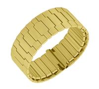 HBGRVCKS Uhrenarmband aus Edelstahl, Metallband, geeignet for Smart- oder herkömmliche Uhren, 22 mm, elastisch, einziehbar, Unisex-Uhrenarmband, Ersatzband(Gold,22MM_S)