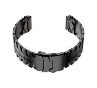 HBGRVCKS Uhrenarmband aus Edelstahl und Titan mit Schnellverschluss, universell einsetzbar, Faltschließe, Ersatzarmband for Herren, 20 mm/22 mm(Black,20mm)