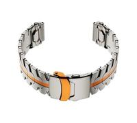 HBGRVCKS Uhrenarmband aus Edelstahl und Titan mit Schnellverschluss, universell einsetzbar, Faltschließe, Ersatzarmband for Herren, 20 mm/22 mm(Titanium-orange,22mm)