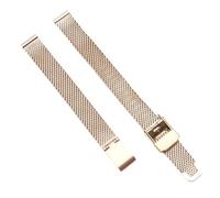 HBGRVCKS Uhrenarmband aus Edelstahlgewebe 8 10 12 13 14 15 16 17 18 20 22 24 mm Unisex-Uhrenarmband, Ersatzarmband for herkömmliche Uhren oder Smartwatches(Rose Gold,10mm)