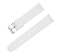 HBGRVCKS Uhrenarmband aus Gummi mit Schnellverschluss und Silikonband, universeller Ersatz(White,24mm)