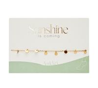 HCA Sunshine is coming - Fußkettchen mit Plättchen, vergoldet, 607418 1 St