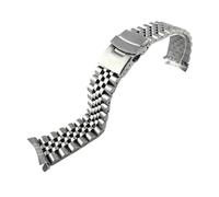 HCBBCEW 3-Style-Taucharmband aus Edelstahl, kompatibel mit Casio Duro MDV-106/MDV-107 | 22-mm-Metallarmband-Ersatz, Luxusmode(Silvery 5,22mm no logo)