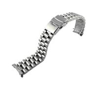 HCBBCEW 3-Style-Taucharmband aus Edelstahl, kompatibel mit Casio Duro MDV-106/MDV-107 | 22-mm-Metallarmband-Ersatz, Luxusmode(Silvery 3,22mm no logo)